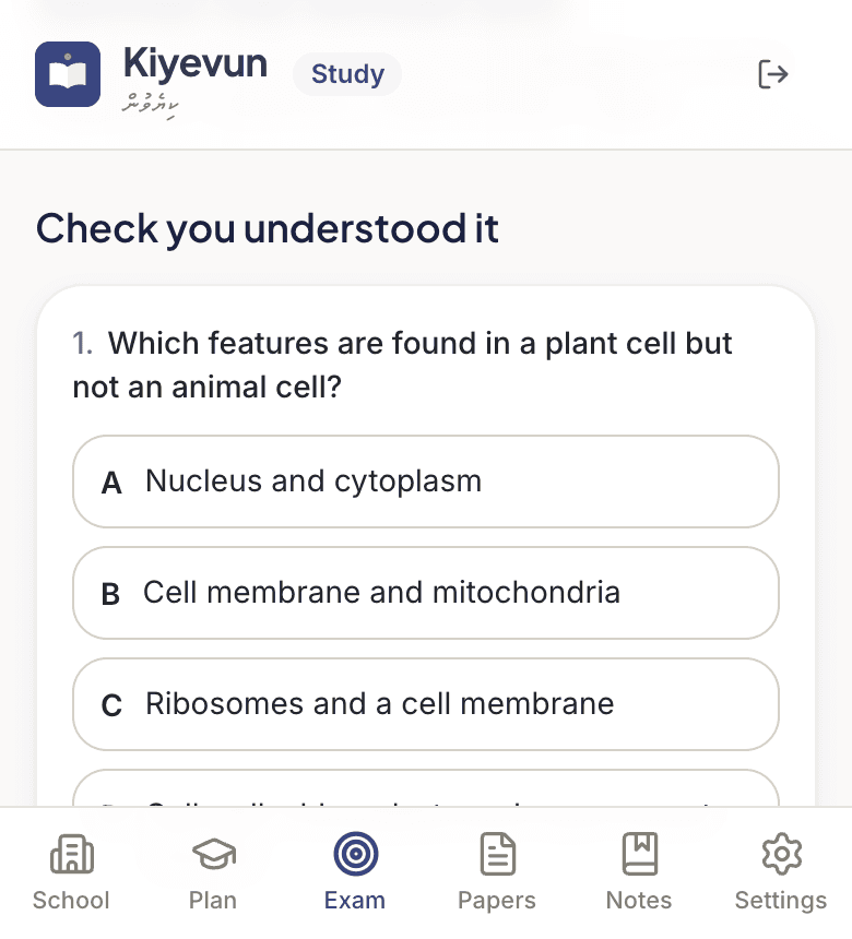 Practice questions under the heading Check you understood it, with four options each.